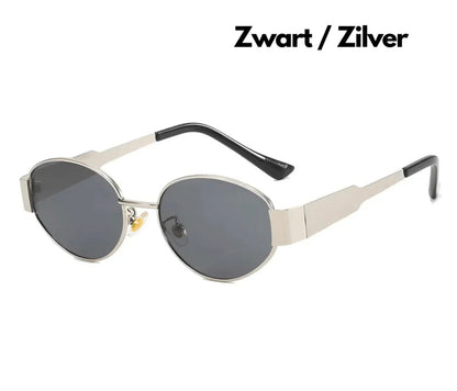 Luna – Retro ovale zonnebril met UV-bescherming