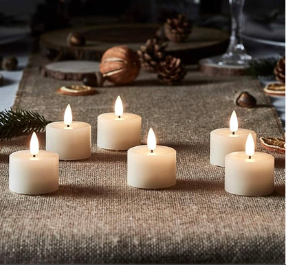 Amber - Flameless 6 LED kaarsen met oplader & afstandbediening