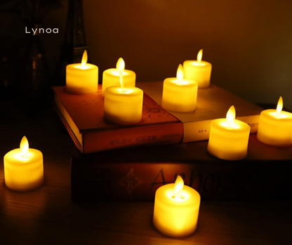 Amber - Flameless 6 LED kaarsen met oplader & afstandbediening