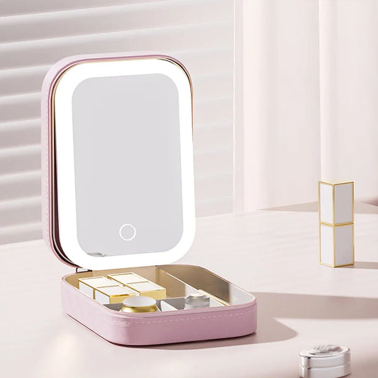 Huda – Geïntegreerde Make-up Opbergdoos met Verlichte Spiegel